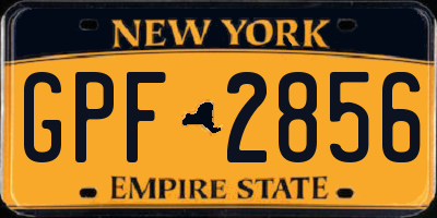 NY license plate GPF2856