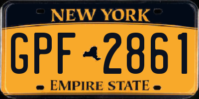 NY license plate GPF2861
