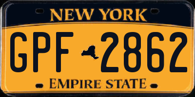 NY license plate GPF2862