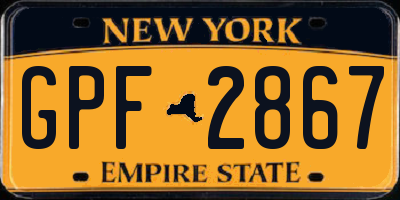 NY license plate GPF2867