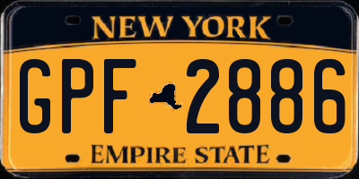 NY license plate GPF2886