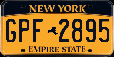 NY license plate GPF2895