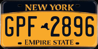 NY license plate GPF2896