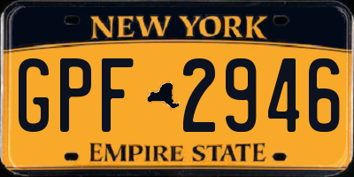 NY license plate GPF2946