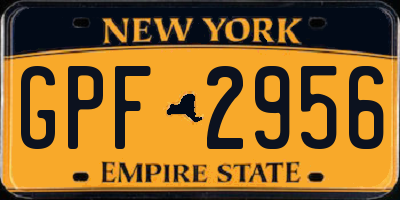 NY license plate GPF2956