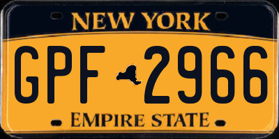 NY license plate GPF2966