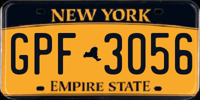NY license plate GPF3056
