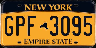 NY license plate GPF3095