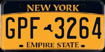 NY license plate GPF3264