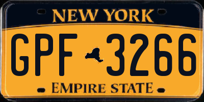 NY license plate GPF3266