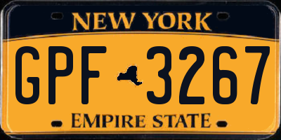 NY license plate GPF3267