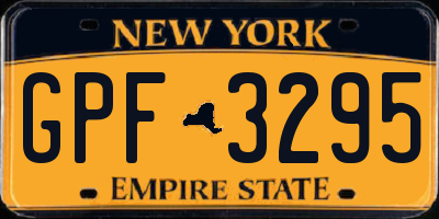 NY license plate GPF3295