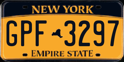 NY license plate GPF3297