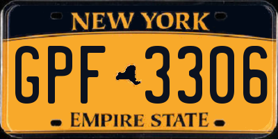 NY license plate GPF3306