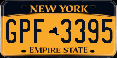NY license plate GPF3395
