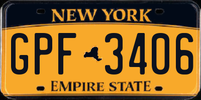 NY license plate GPF3406