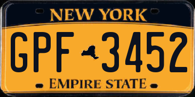 NY license plate GPF3452