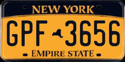 NY license plate GPF3656