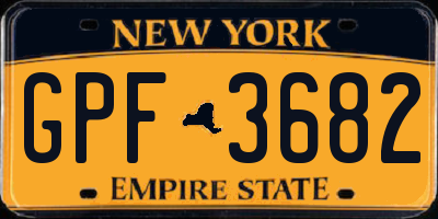 NY license plate GPF3682