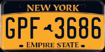 NY license plate GPF3686