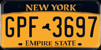 NY license plate GPF3697