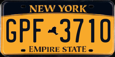 NY license plate GPF3710