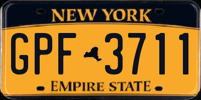 NY license plate GPF3711