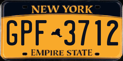 NY license plate GPF3712