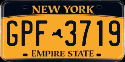 NY license plate GPF3719
