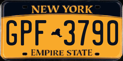 NY license plate GPF3790