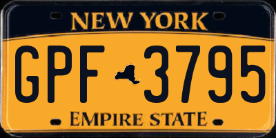 NY license plate GPF3795