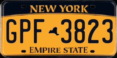 NY license plate GPF3823