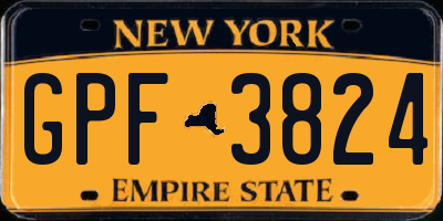 NY license plate GPF3824