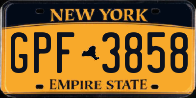 NY license plate GPF3858
