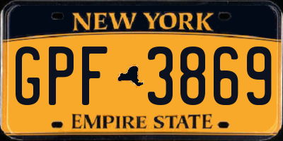 NY license plate GPF3869