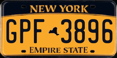 NY license plate GPF3896
