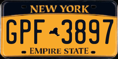 NY license plate GPF3897