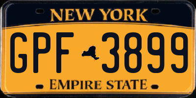 NY license plate GPF3899