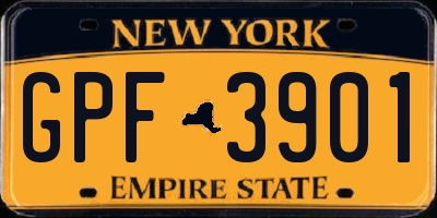 NY license plate GPF3901
