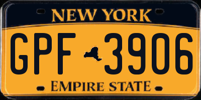 NY license plate GPF3906