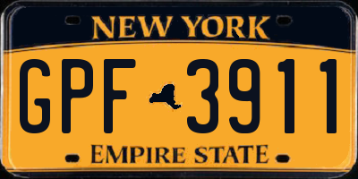 NY license plate GPF3911