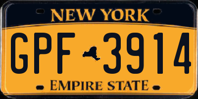 NY license plate GPF3914