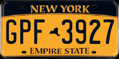 NY license plate GPF3927