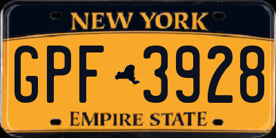 NY license plate GPF3928