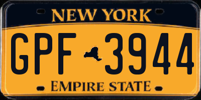 NY license plate GPF3944