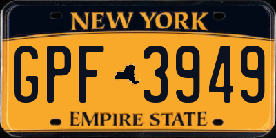 NY license plate GPF3949