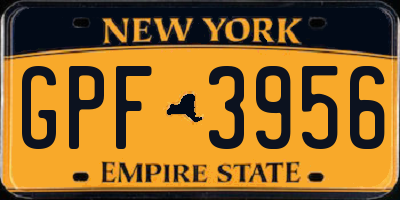 NY license plate GPF3956