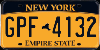 NY license plate GPF4132