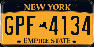 NY license plate GPF4134