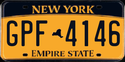 NY license plate GPF4146